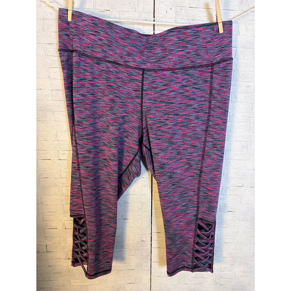 Lane Bryant women’s leggings, colorful cute crisscross design on cuff plus size